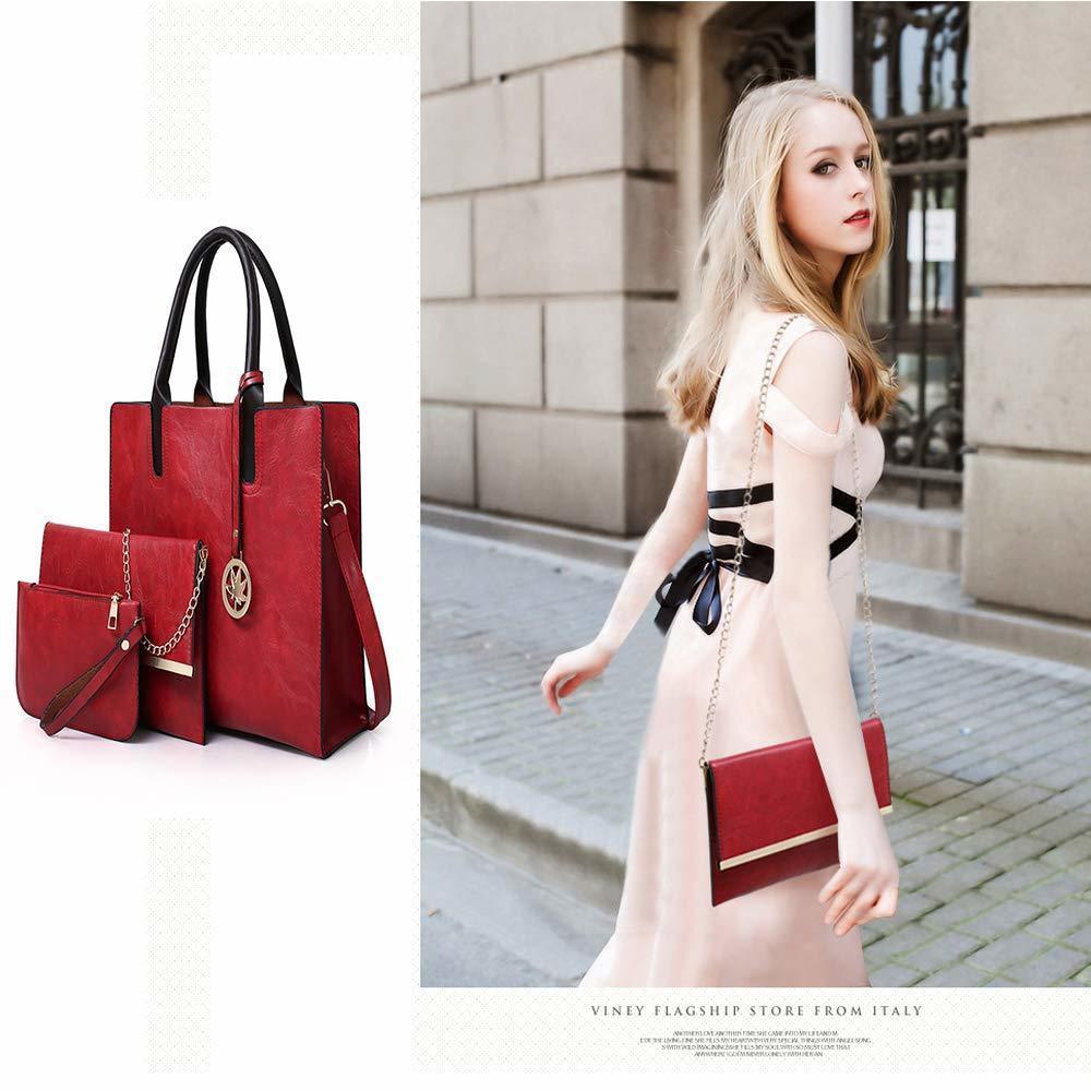 Handbags Sets 3 Pcs Large Capacity Handbag Chain Shoulder Bag Clutch T_T - Picture 2 of 6